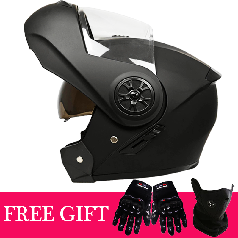 Full Face Motorcycle Helmet With Bluetooth - Hochklappbarer Motorradhelm mit abnehmbarer Innensonnenblende für