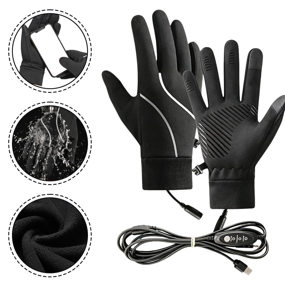 Riding Gear - Wiederaufladbare, beheizbare Handschuhe, Winter-Fleece, warm, mit