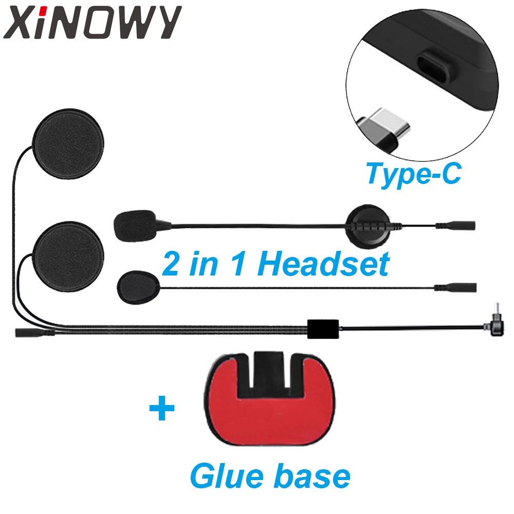 Full Face Motorcycle Helmet With Bluetooth - Typ-C-USB-C für xinowy v6 plus 2