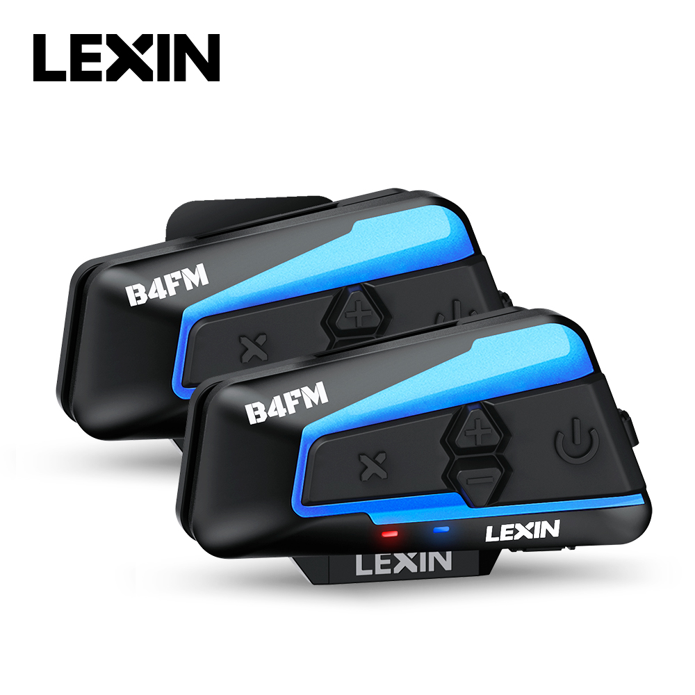 Full Face Motorcycle Helmet With Bluetooth - Lexin B4FM-X Bluetooth-Motorrad-Gegensprechanlage, Helm-Headsets, BT 5.0,