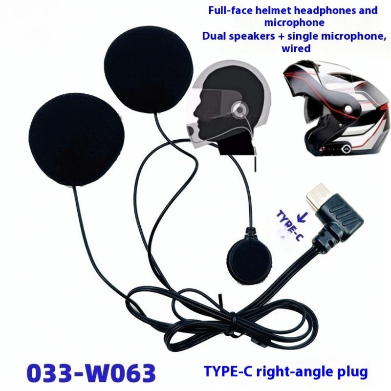 Full Face Motorcycle Helmet With Bluetooth - 【Y】1 Stück Typ-C HD Geräuschreduzierendes Motorrad-Vollvisierhelm-Headset