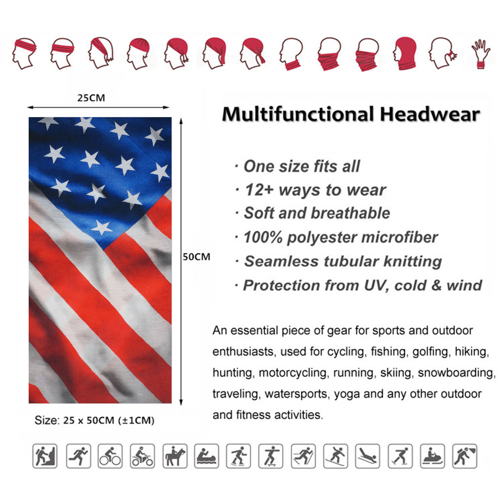 Sonnenschutzschal mit USA-Flag – Riding Gear Bewertung und Preis