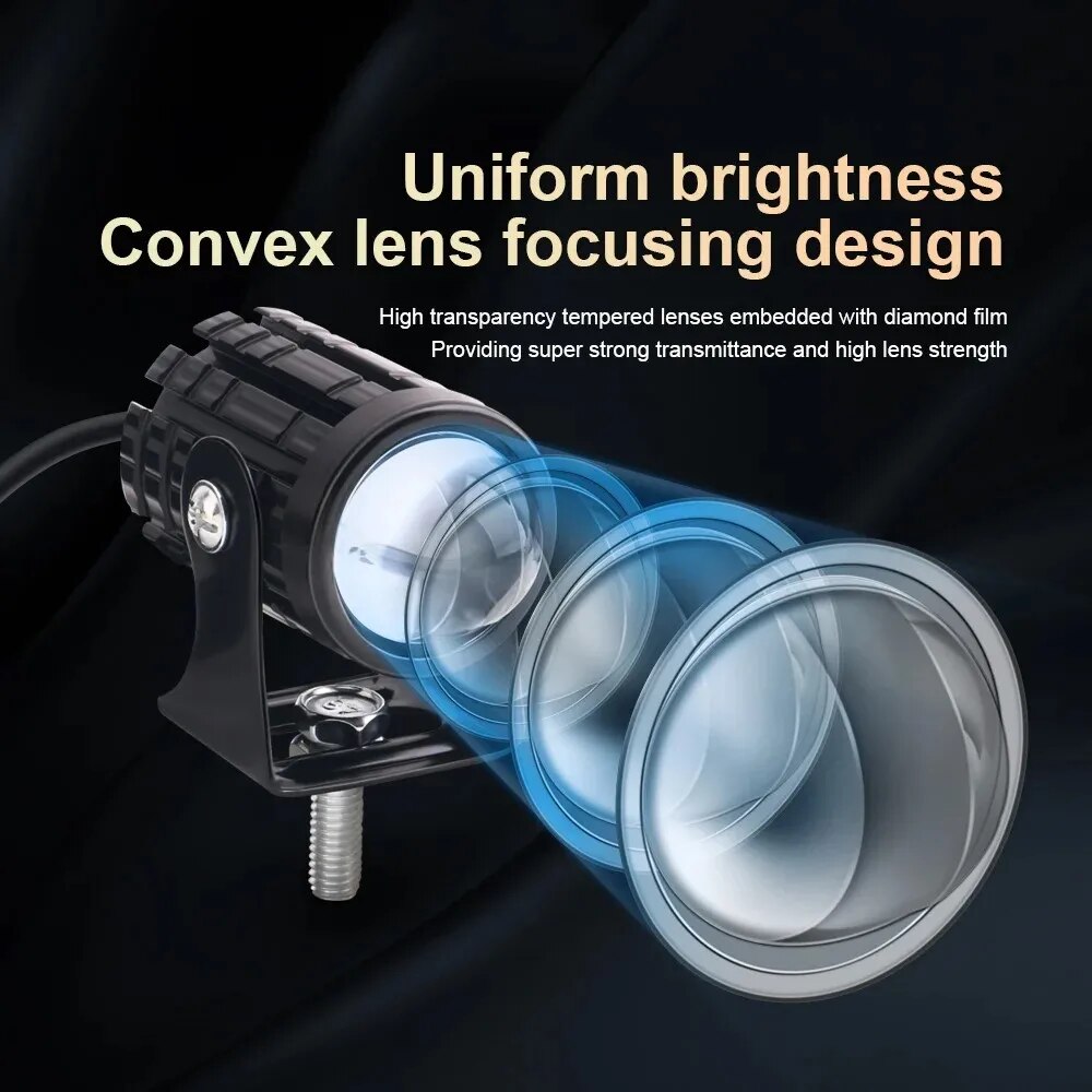 1/2PCS Universal Motorrad LED  – Universal Motorcycle Led Headlight Projector Bewertung und Preis