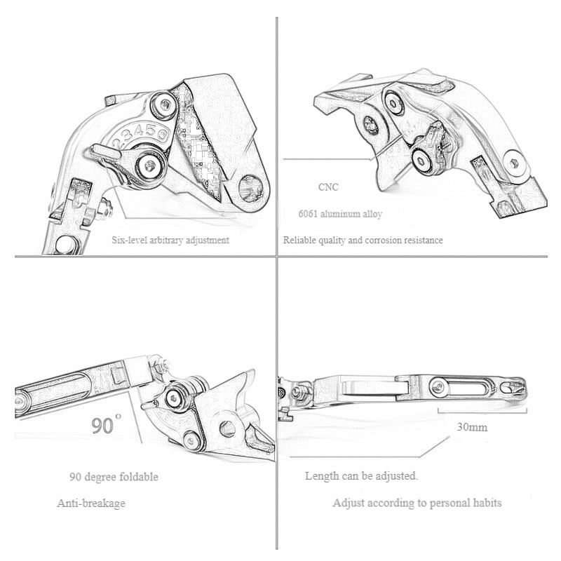 Für HONDA NC700X NC700 X 2016- – Cnc Aluminum Adjustable Brake Clutch Levers Bewertung und Preis