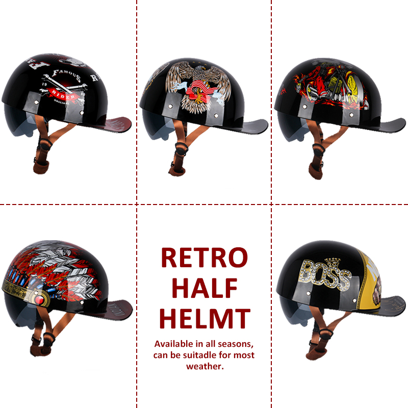 Uchoose Sommer Motorrad Casque – Vintage Open Face Retro Helmet Bewertung und Preis