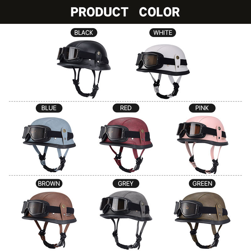 Deutscher halber Vintage-Helm, – Vintage Open Face Retro Helmet Bewertung und Preis