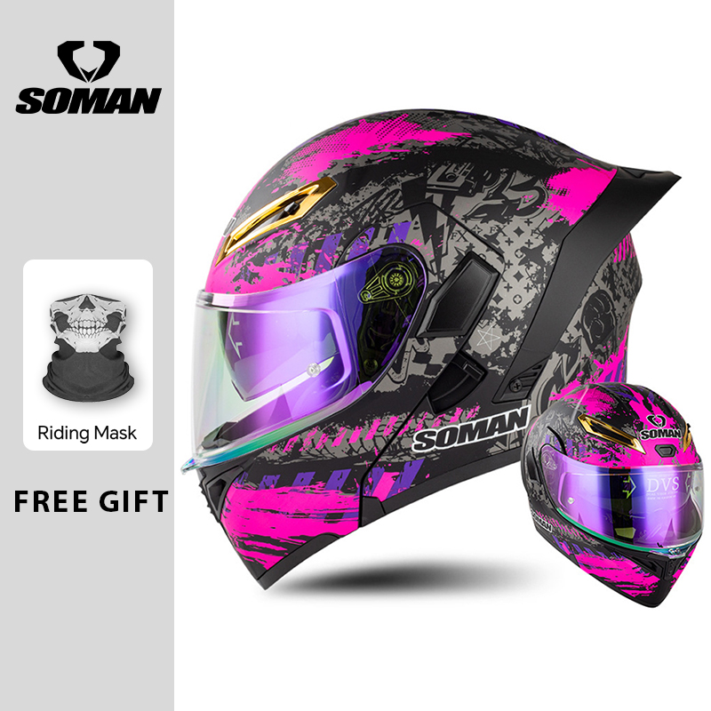 Unisex DOT-zugelassener, hochk – Dual Visor Motorcycle Racing Helmet Bewertung und Preis