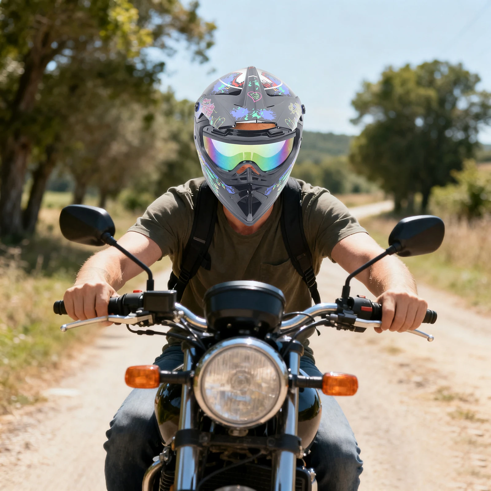 Motocross-Helm-Set, Motorradhe – Off Road Motocross Helmet Goggles Set Bewertung und Preis