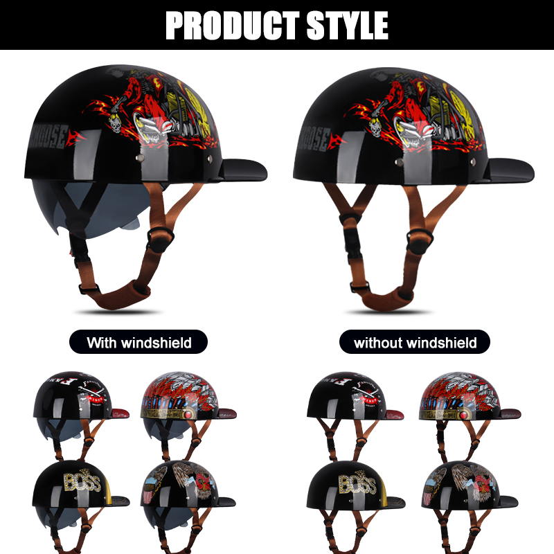 Baseball Cap Helm Motorrad Vin – Vintage Open Face Retro Helmet Bewertung und Preis
