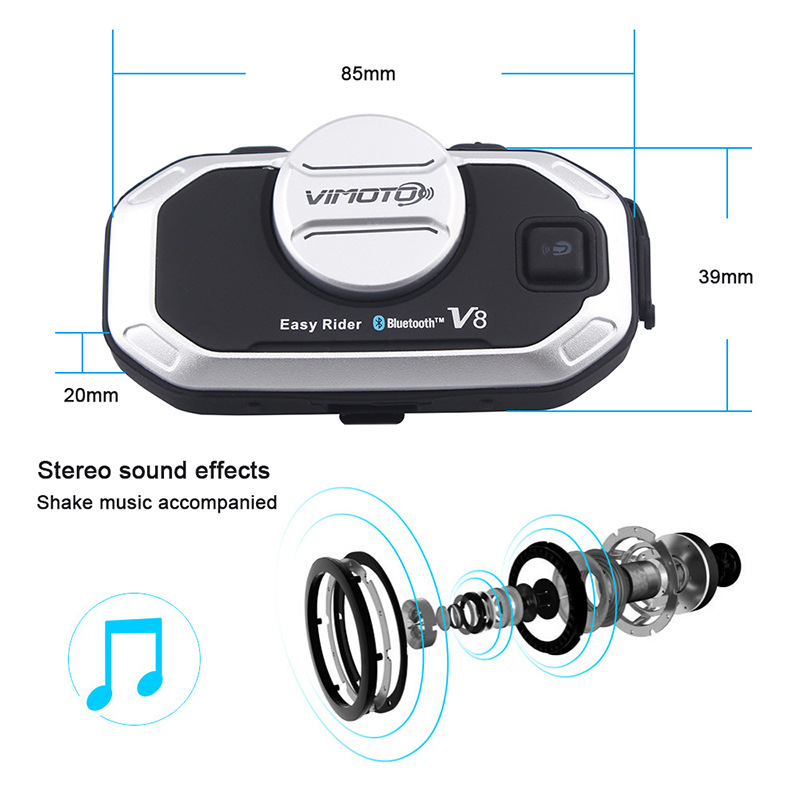 Vimoto V8 Motorradhelm Headset – Full Face Motorcycle Helmet With Bluetooth Bewertung und Preis