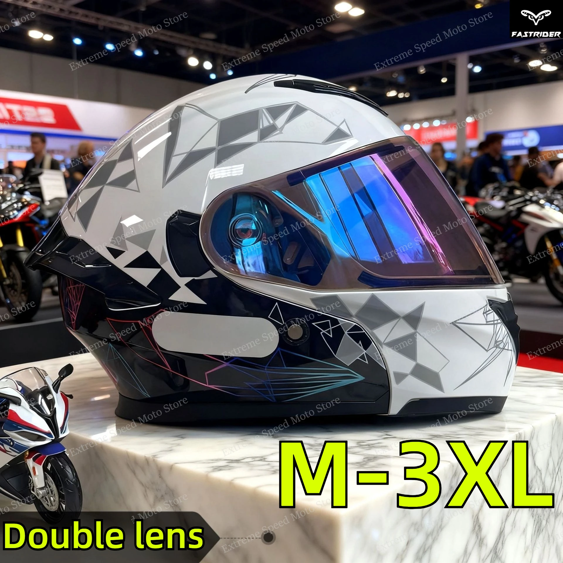 Zertifizierter modularer Klapp – Dual Visor Motorcycle Racing Helmet Bewertung und Preis