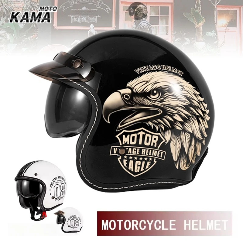 HOT Open Face Motorradhelm Vin – Vintage Open Face Retro Helmet Bewertung und Preis